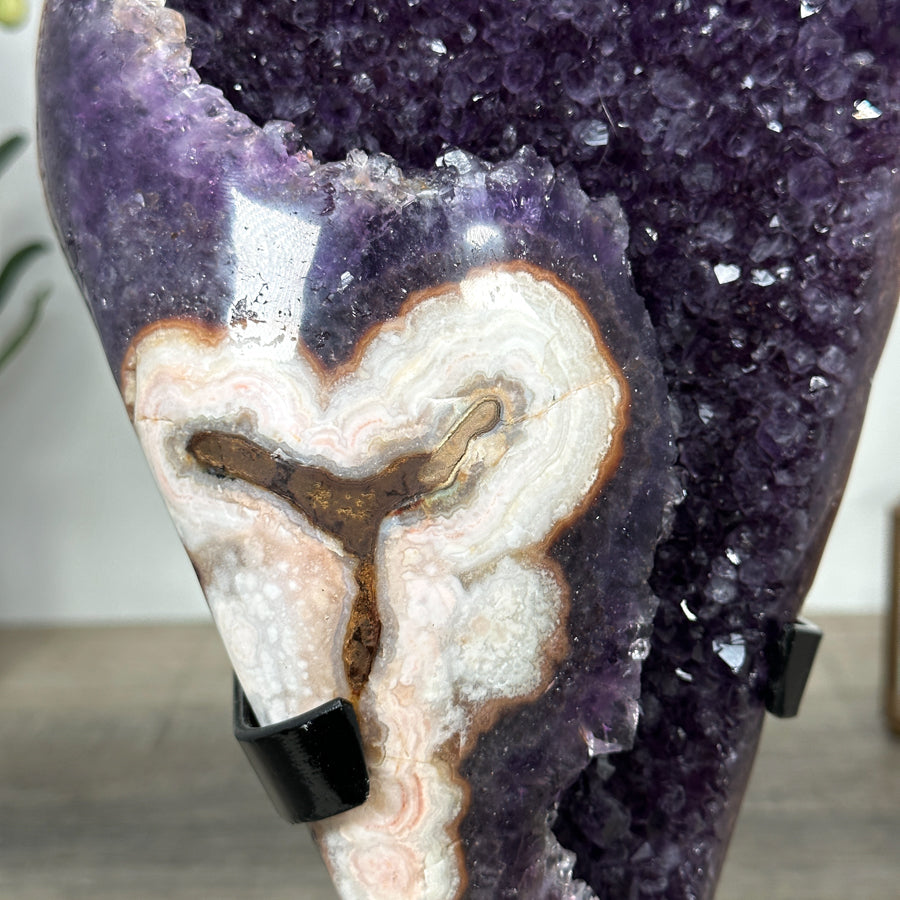Stunning Large Amethyst &amp; Jasper Crystal Specimen - MWS1925