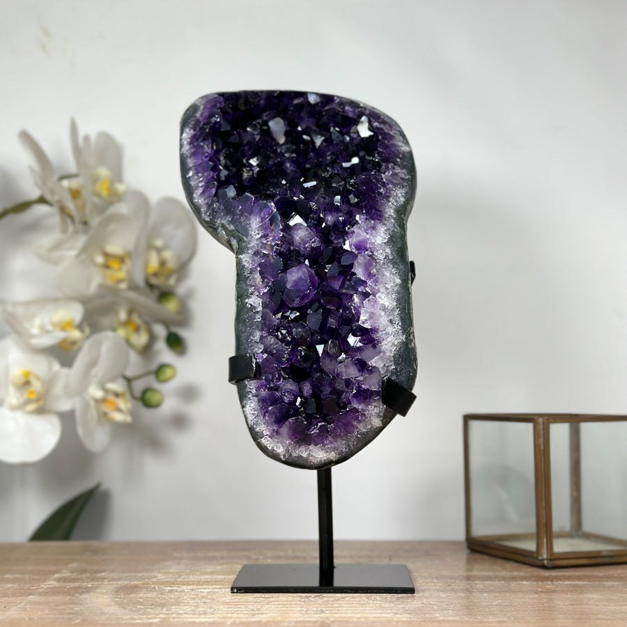 Deep Purple Amethyst Geode, Top Quality Uruguayan Amethyst Geode - MWS1822