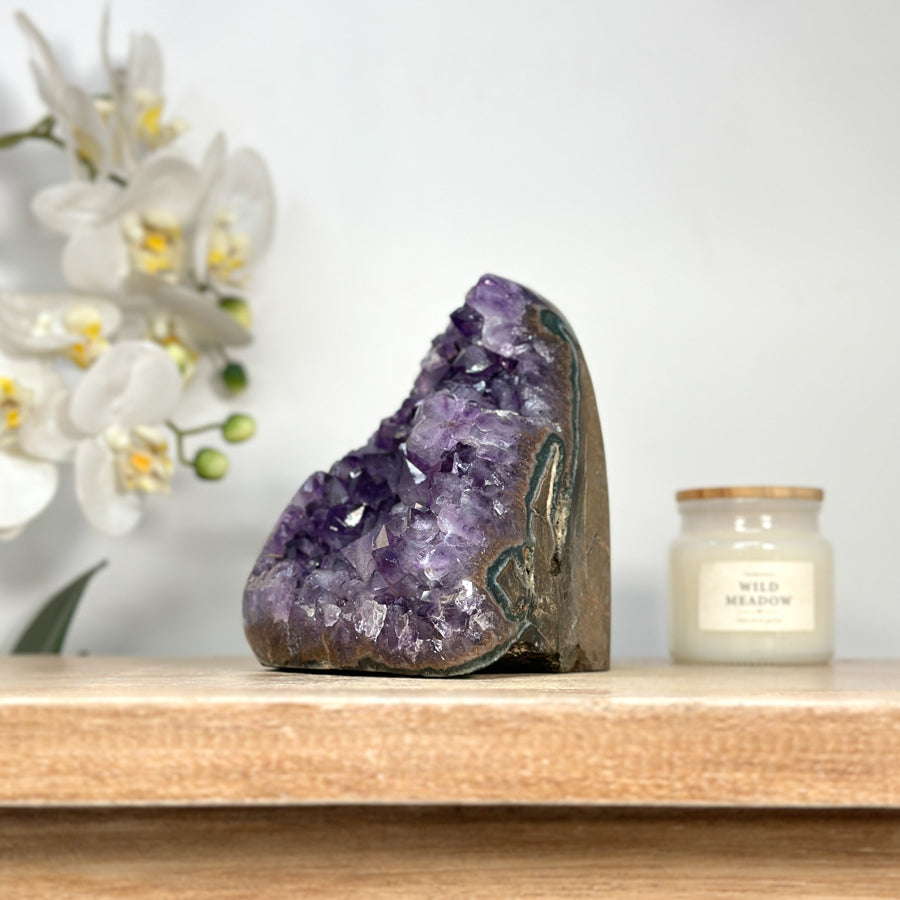 Uruguayan Amethyst Cathedral, Natural Crystal for Home Decor - CBP1110