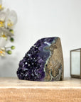 Natural Amethyst Crystal Cluster with Polished Edge for Home Decor Display - CBP1153