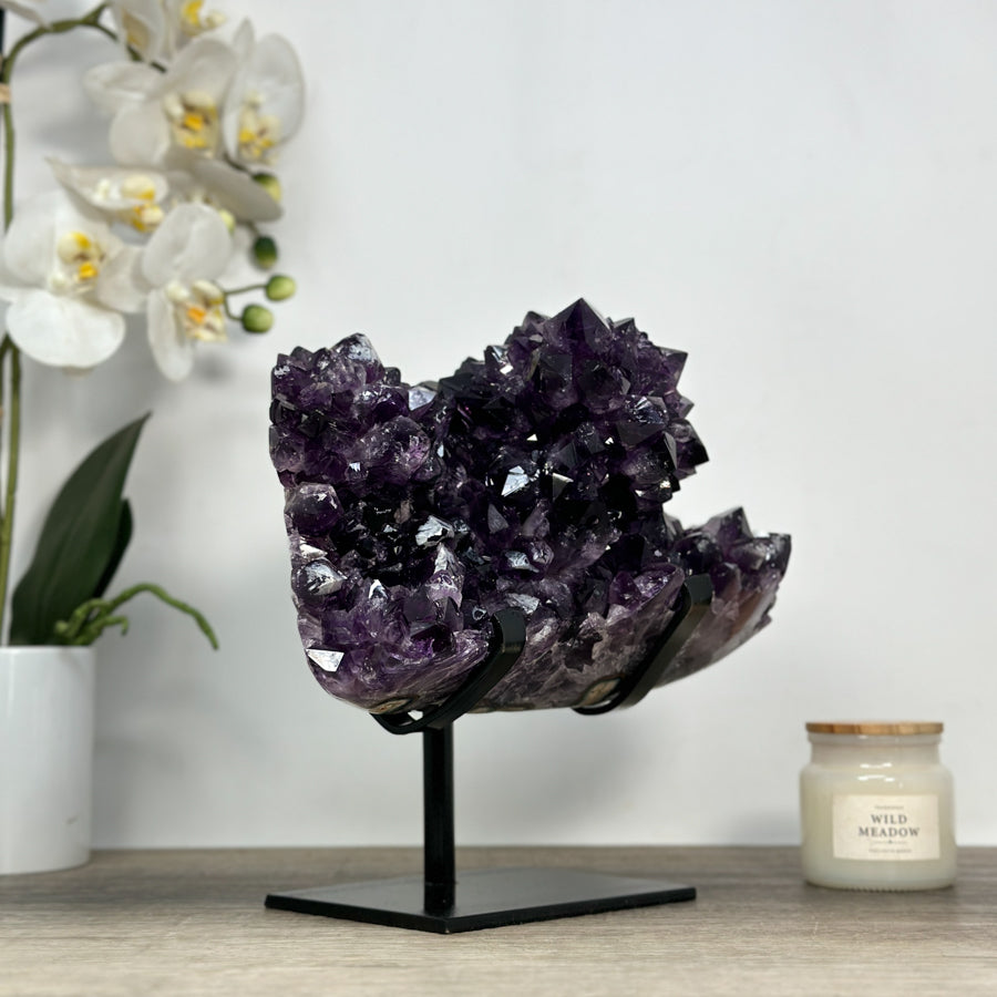Beautiful Natural Amethyst Stalactite Formation with Large Crystals - MWS2081