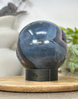 XXL Amethyst & Blue Banded Agate Sphere Geode - SPH0193