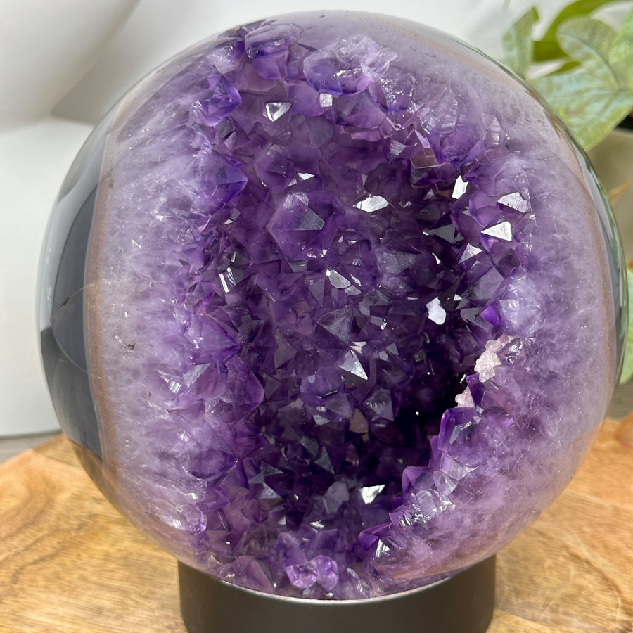 Top Grade Uruguayan Amethyst Agate Large Sphere Geode - SPH0167
