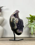Natural Amethyst Geode with Calcite Crystal Inclusion - MWS3355