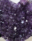 Large Natural Amethyst Stone Heart Carving - HST0294