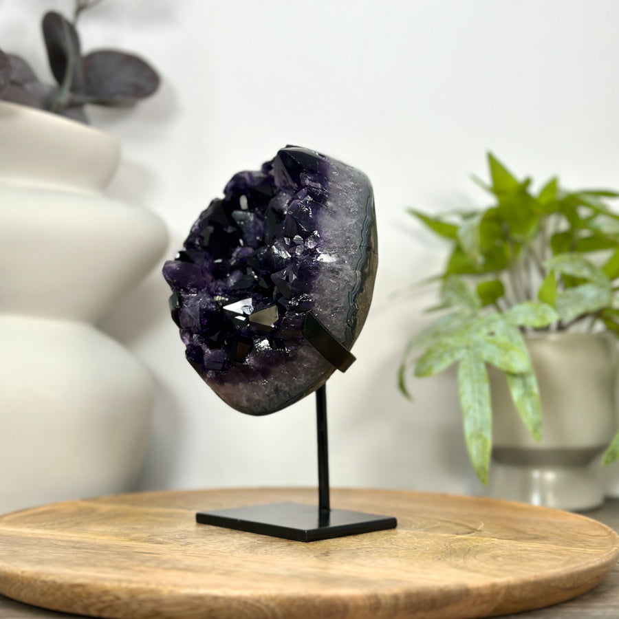 Top Quality Natural Amethyst Stone - Huge Deep Purple Crystals - MWS3046