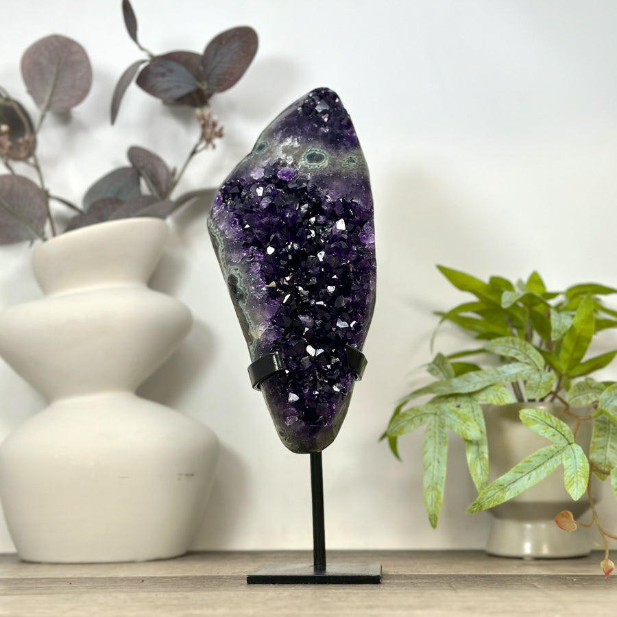 Natural Amethyst Specime from Uruguay - Stand Included - MWS3173
