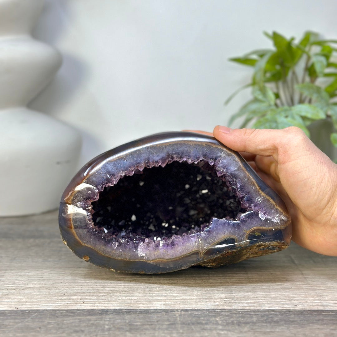Agate &amp; Amethyst Stone Geode from Uruguay - STGE0095