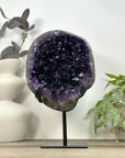 Large Natural Amethyst Geode on Metal Stand - MWS3199