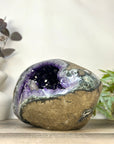Huge A Grade Amethyst Geode with unique Calcite Crystal Formation - STGE0055