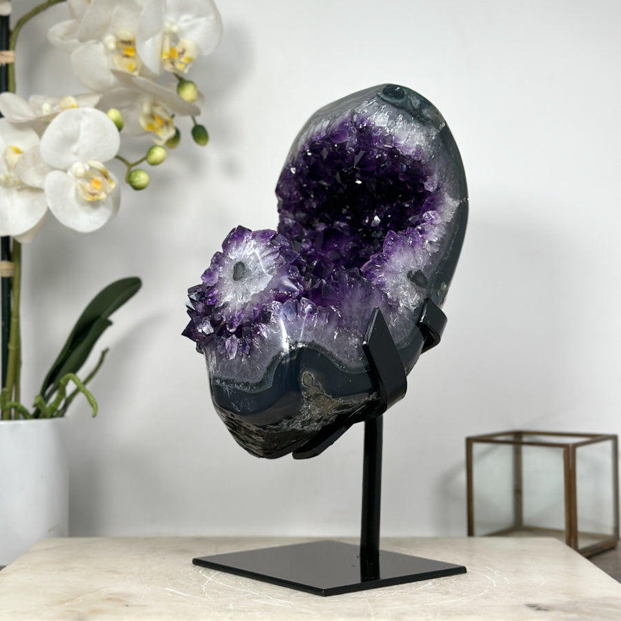 Natural Uruguayan amethyst Geode, Perfecto Home Center Piece - MWS1847