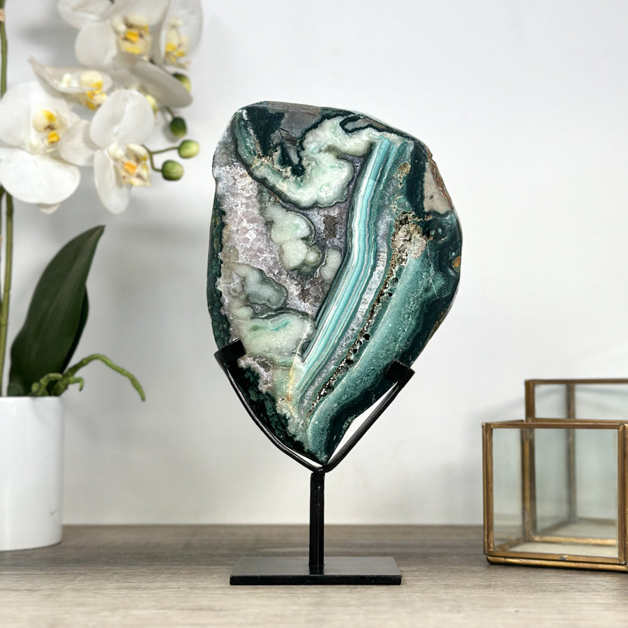 Unique Large Green Jasper Slice - MWS2240
