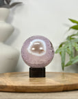 Amethyst & Banded Agate Sphere Geode with Crystal Formation - SPH0199