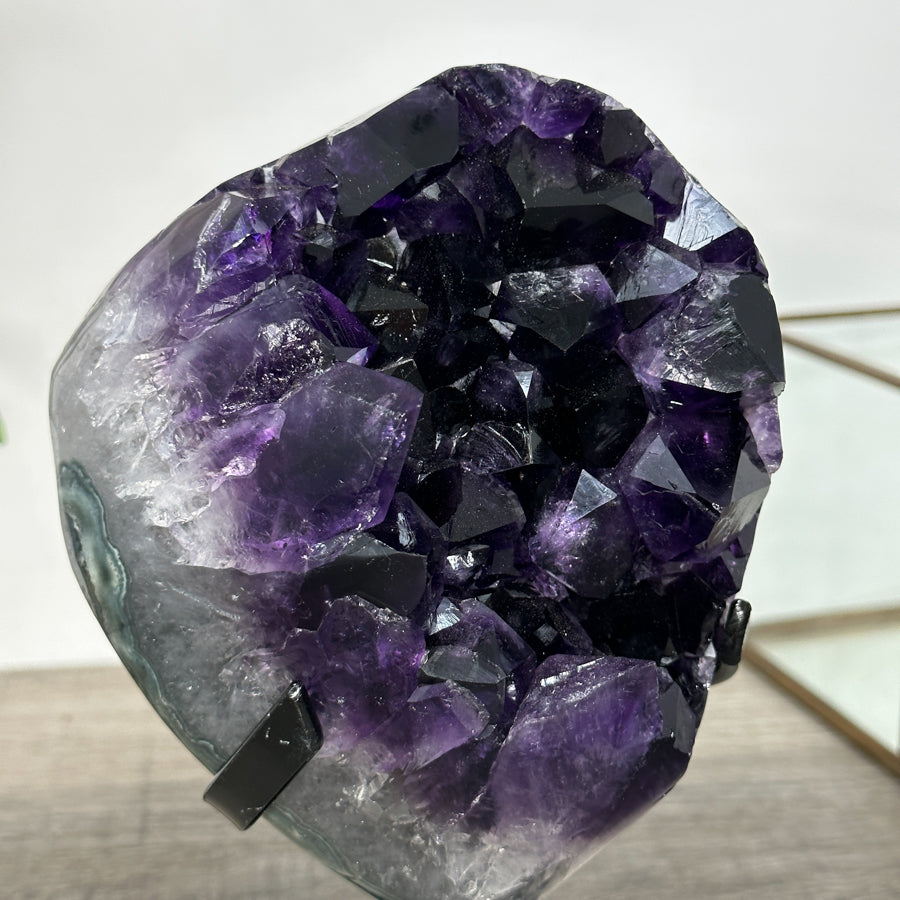 Amethyst Crystal Cluster with Large Deep Purple Crystals - MWS2688