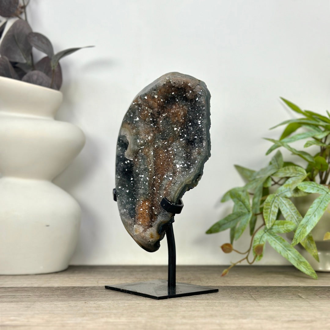 Top Grade Natural Amethyst Stalacite Formation with Agate Shell - MWS3301