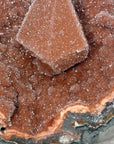 Unique Calcite Crystal with Orange Druzy Crystals – Collector’s Grade Mineral from Uruguay - CBP1240