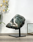 Natural Quartz Geode on Stand with Stalactite Formationa - MWS2741