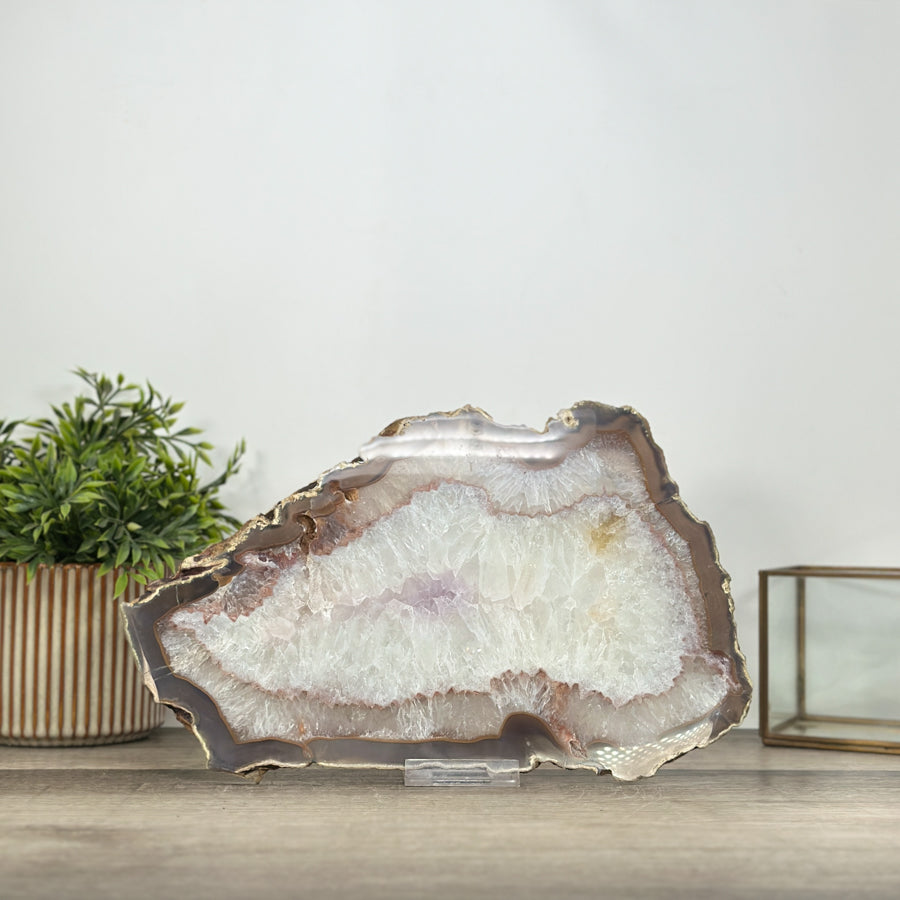 Uruguayan Quartz Stone Polished Slice - SLC0014