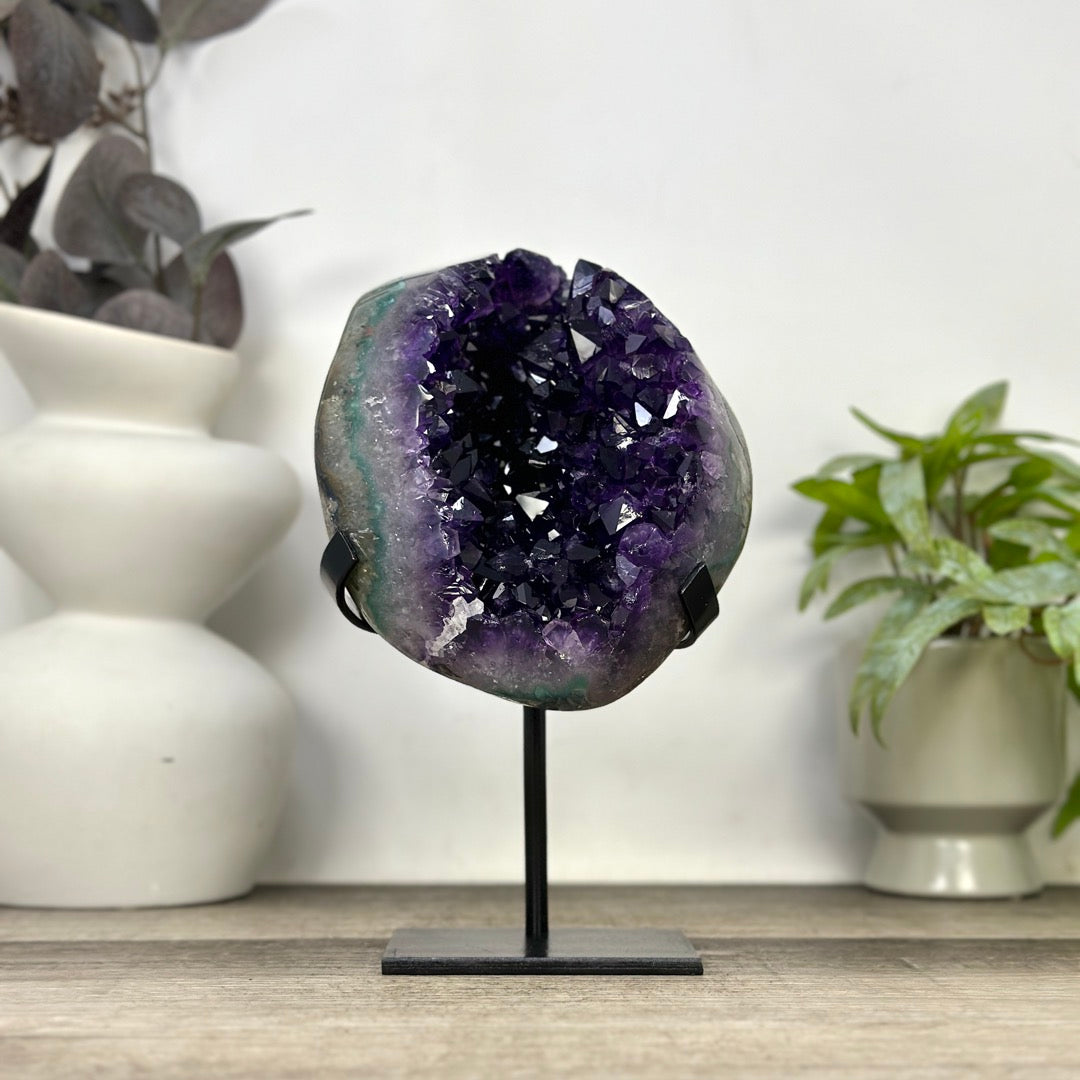 Top Quality Natural Amethyst Crystal Cluster on Stand - MWS3382