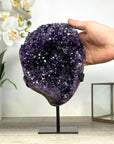 Natural Uruguayan Amethyst Geode with Deep Purple Crystals - MWS2467
