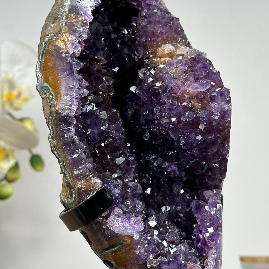 Stunning Natural Amethyst Geode with Pseudocalcite Formation - MWS1418