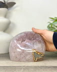 Natural Pink Amethyst Geode with Selfstanding Cut Base - STGE0051