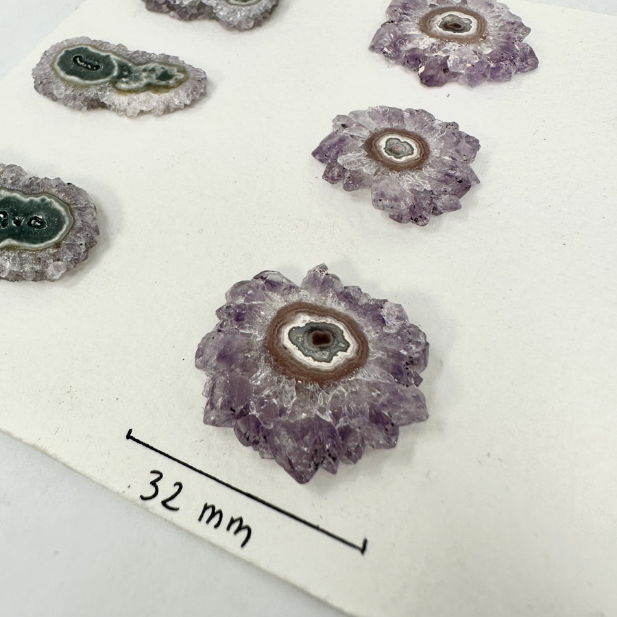 Natural Amethyst Stalactite Slices Wholesale Flat - Ideal for Pendants - STS0031