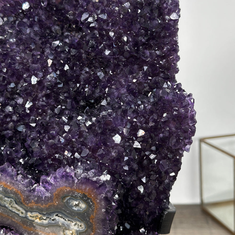 Amethyst Geode with Deep Purple Crystals and Natural Banding - MWS2934