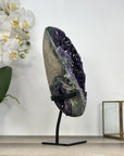 Premium Amethyst Geode on Stand with Deep Purple Crystals - MWS2935