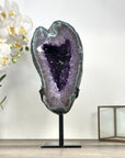 Uruguayan Amethyst Geode with Deep Purple Crystals and Green Jasper Shell - MWS2801