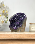 Natural Self Standing Amethyst with Green Jasper Matrix - CBP1118