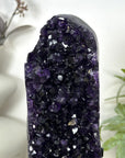 Natural Deep Purple Amethyst Cluster on Metal Stand - MWS3171
