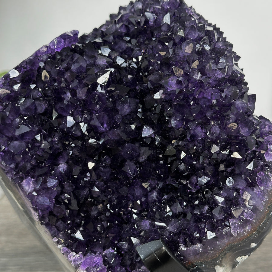 Deep Purple Amethyst and Agate Crystal Cluster Stalactite Formation - MWS2624