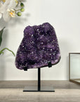 Amethyst Crystal Cluster on Stand for Home Decor Display - MWS2643