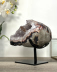 Geode Agate Crystal Cluster with Calcite Centerpiece - Collector Display Specimen - MWS2614