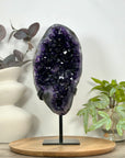 Natural Amethyst Crystal Specimen with Huge Deep purple Crystals - MWS3124