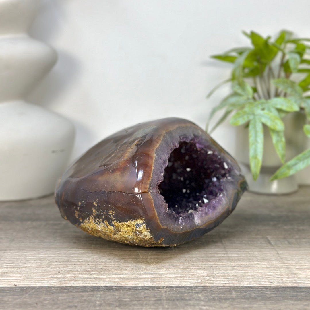 Agate &amp; Amethyst Stone Geode from Uruguay - STGE0095