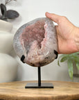 Unique Pink Amethyst Geode with Calcite Formation - MWS3051
