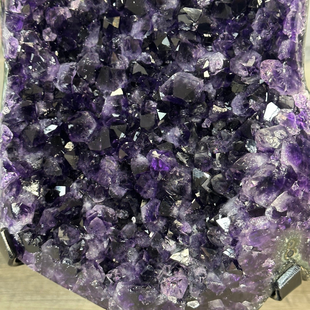 Deep Purple Amethyst Cluster with Large &amp; Shinny Crystals - MWS3401