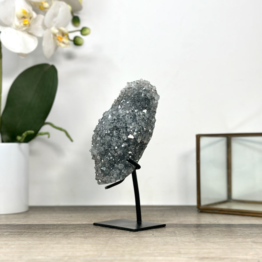 Natural Quartz Stalactite Crystal Formation on Stand - MWS2877