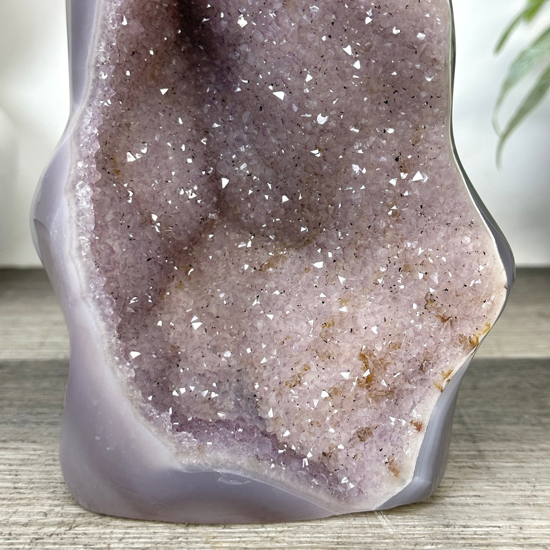 Natural Amethyst, Agate &amp; Jasper Art Statement Piece for Home Decor - CBP1392