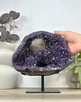 Natural Amethyst Geode with Calcite Crystal Specimen - MWS3088