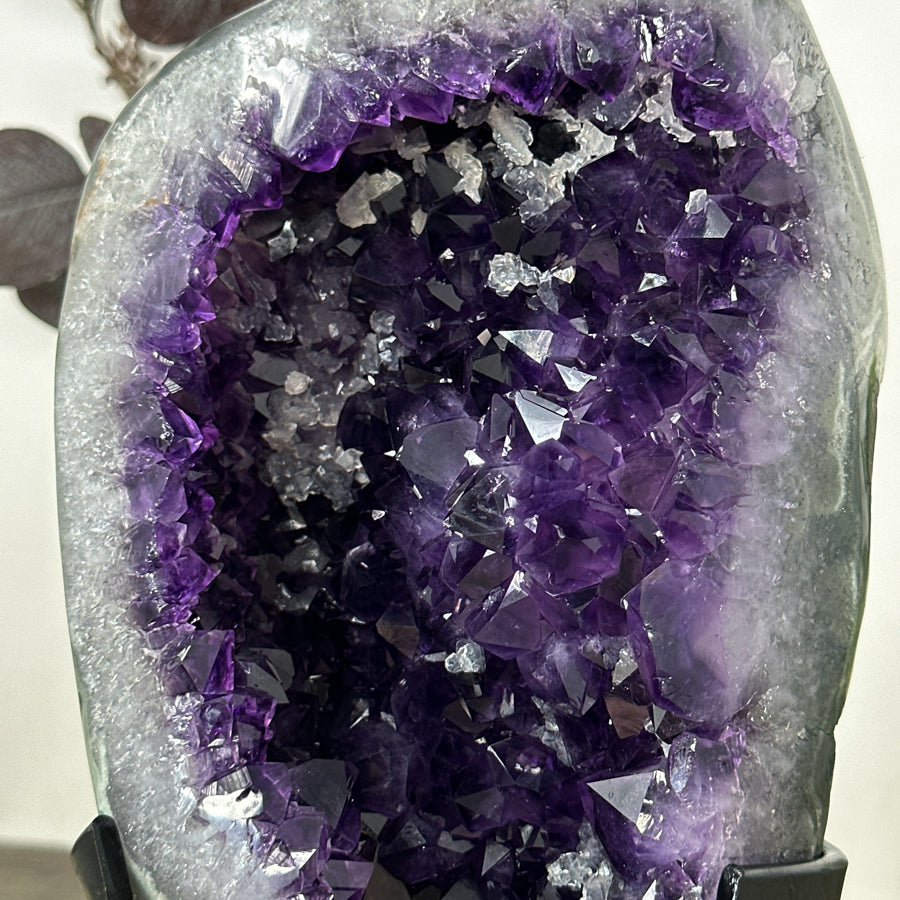 Uruguayan Amethyst Geode on Metal Stand - MWS3084