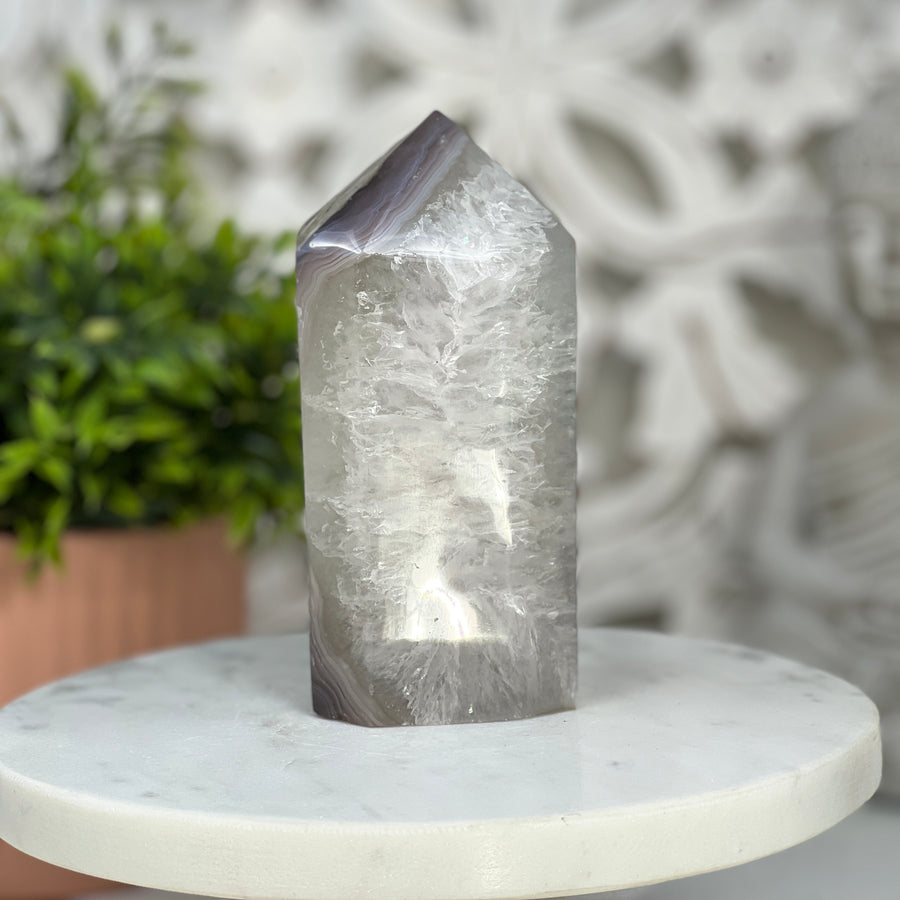Natural Quartz Stone Obelisk  - STP0110