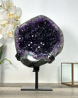 Amethyst Crystal Cluster Geode on Stand - Home Decor Display Piece - MWS2653