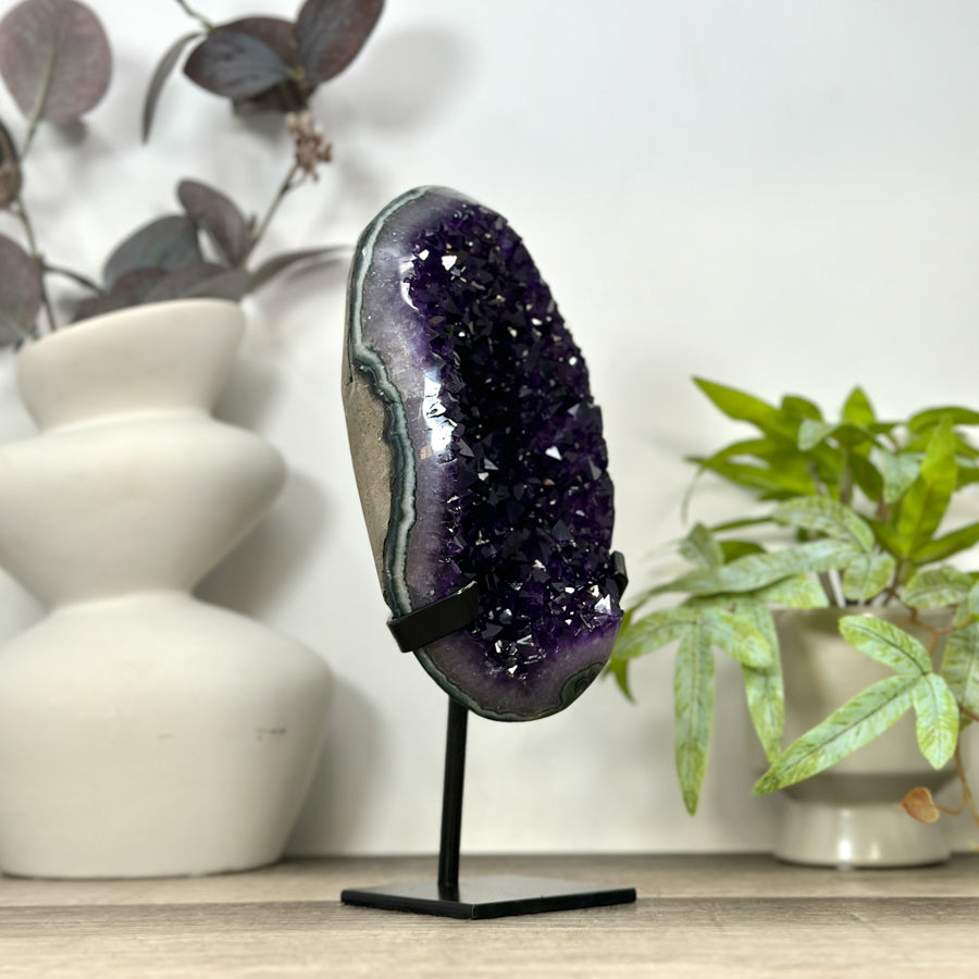 A Grade Natural Amethyst Geode on Stand - MWS3162