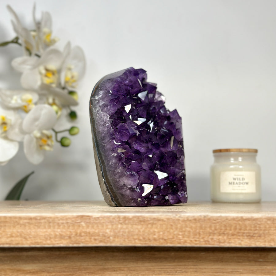 Stunning Natural Amethyst Cut Base with Large Crystals - CBP1124