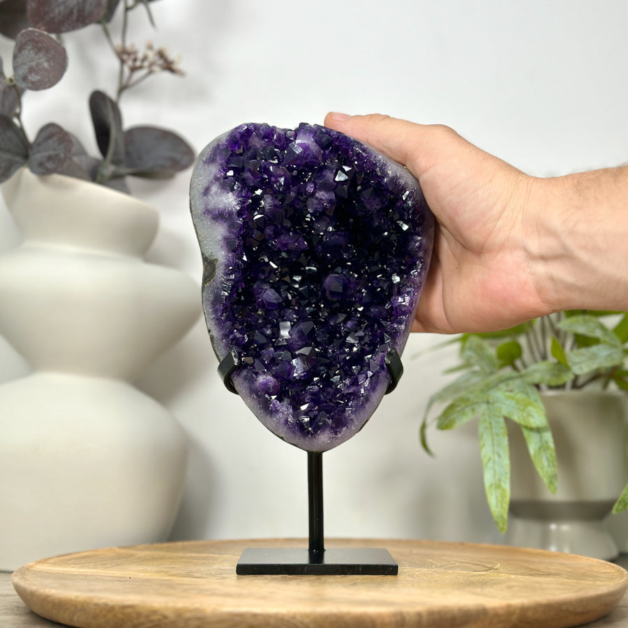 Premium Quality Uruguayan Amethyst Geode on Stand - MWS3056