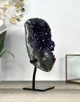 Deep Purple Uruguayan Amethyst Geode on Metal Stand - MWS2774
