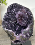 Amethyst Geode with Calcite Crystal Formation – Natural Uruguayan Collector’s Specimen - MWS2399